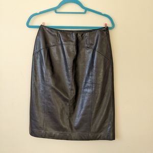 Talbot's black leather pencil skirt, size 4 petite